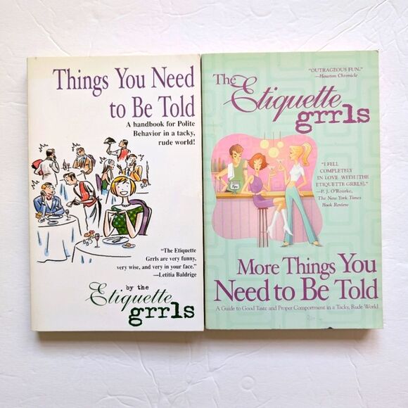 The Etiquette Girls Things You Need to be Told Book Lot - Picture 1 of 10